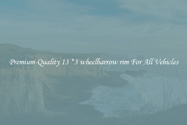 Premium-Quality 13 *3 wheelbarrow rim For All Vehicles