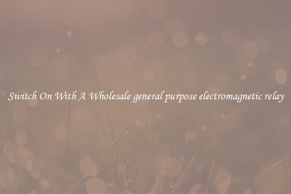 Switch On With A Wholesale general purpose electromagnetic relay