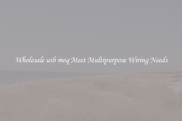 Wholesale usb moq Meet Multipurpose Wiring Needs