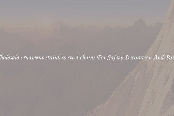 Wholesale ornament stainless steel chains For Safety Decoration And Power