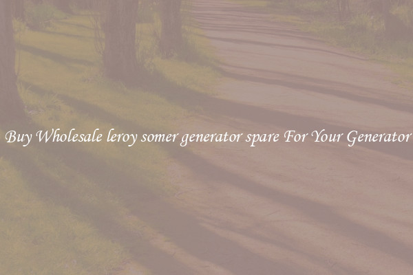 Buy Wholesale leroy somer generator spare For Your Generator