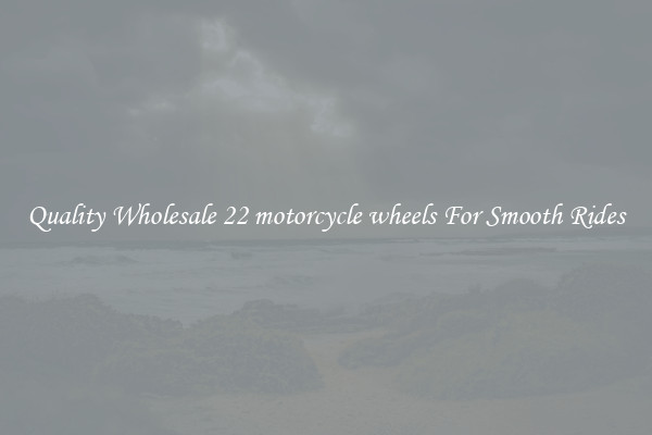Quality Wholesale 22 motorcycle wheels For Smooth Rides