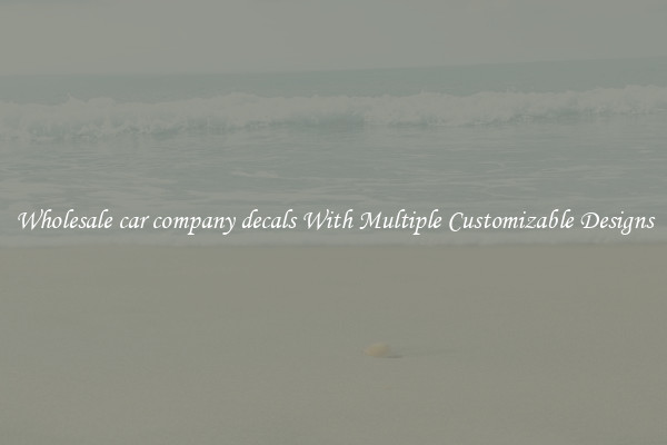 Wholesale car company decals With Multiple Customizable Designs
