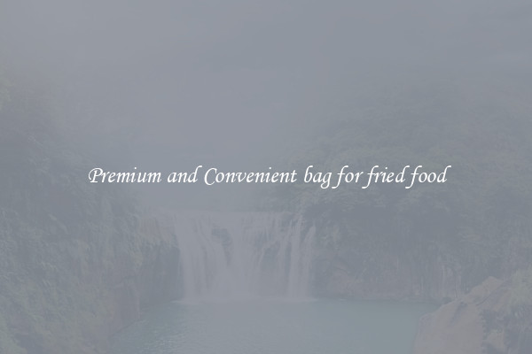 Premium and Convenient bag for fried food