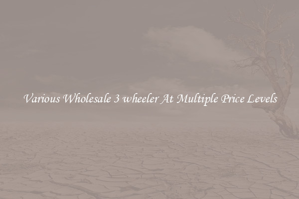 Various Wholesale 3 wheeler At Multiple Price Levels